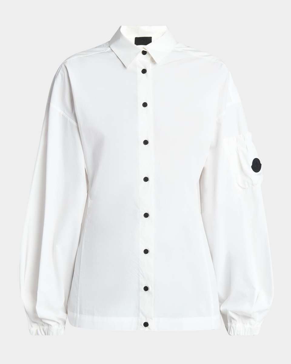 Fitted Long-Sleeve Button-Front Shirt
